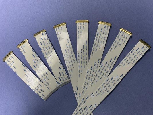 Изоляционный материал ПЭТ 0,5 мм Плоский кабель FFC UL20624 80c 60v 20 Pin FPC ленточный кабель