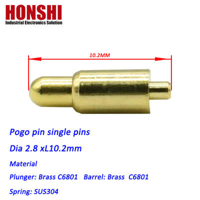 2.8mm Pogo Pin Connector Dip Type Gold Plated Brass Pogo Pin (Пого-прикосновение с погрузкой)