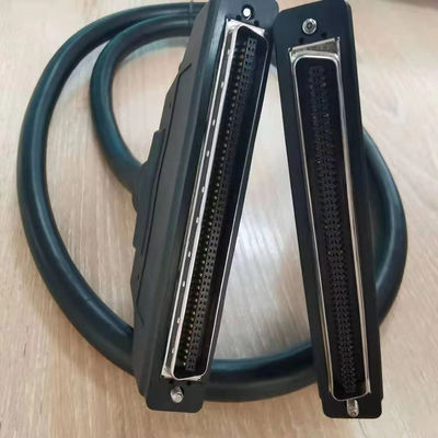 HPDB 100 Pin MDR Connector Сборка кабеля SCSI Черная проволока с контактным материалом из латуни