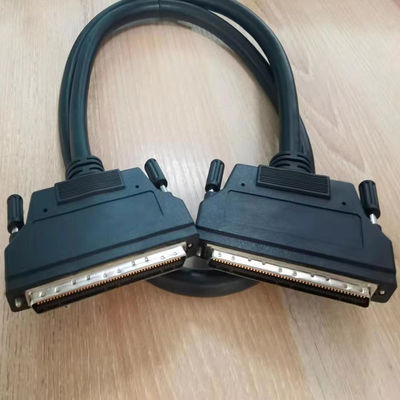 HPDB 100 Pin MDR Connector Сборка кабеля SCSI Черная проволока с контактным материалом из латуни