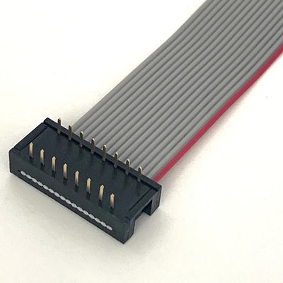 DIP Plug Серое плоское кабельное собрание 16 Pin Ribbon Cable UL2651 28awg 2.54mm Pitch