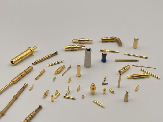 CNC-вертовой станки с обрабатываемыми булавками Круглые медные контактные булавы с позолоченным электрическим питанием