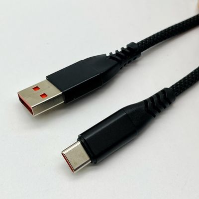 1м Черный USB-кабель с формованной конфигурацией UL2725 28Awg для быстрой синхронизации данных и зарядки