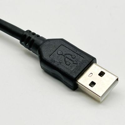 1м Черный USB-кабель с формованной конфигурацией UL2725 28Awg для быстрой синхронизации данных и зарядки