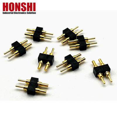 Женщина Pogo Pin Connector 6P Золотопокрытый H2.5 Дип тип латуни контакт для высокого тока PCB