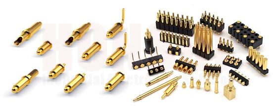 Мужской пружинный шприц покрыт золотом для 3,00 мм Pogo Pin Connectors -40 °C-105 °C