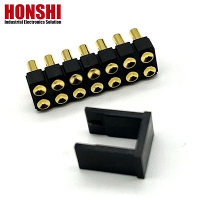 2.54 мм высокий ток Pogo Pin Connector женский 2x7P позолоченный H2.5 SMT тип для печатных плат