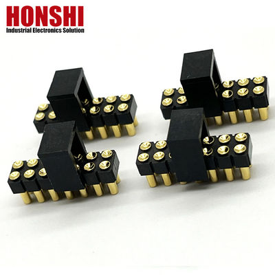 2.54 мм высокий ток Pogo Pin Connector женский 2x7P позолоченный H2.5 SMT тип для печатных плат