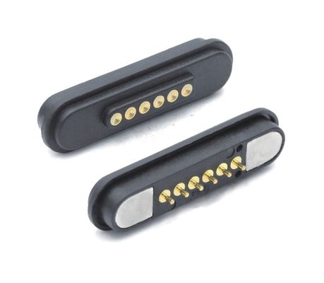 Магнитный соединитель 6 полюс Pogo Pin 3a весенне-загруженный водонепроницаемый электрический зарядный соединитель