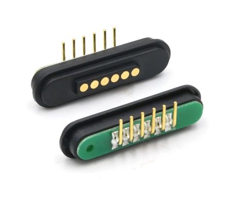 Магнитный соединитель 6 полюс Pogo Pin 3a весенне-загруженный водонепроницаемый электрический зарядный соединитель