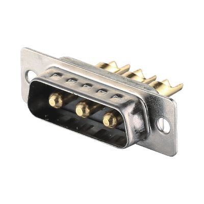 2 - 64 штиф Power D Sub Male Connector 3W3 Черный / Синий Type Solder Dip Brass