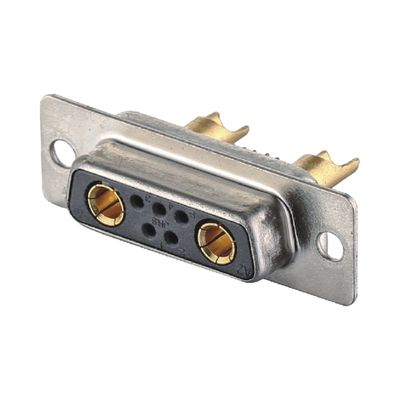 2 - 64 штиф Power D Sub Male Connector 3W3 Черный / Синий Type Solder Dip Brass