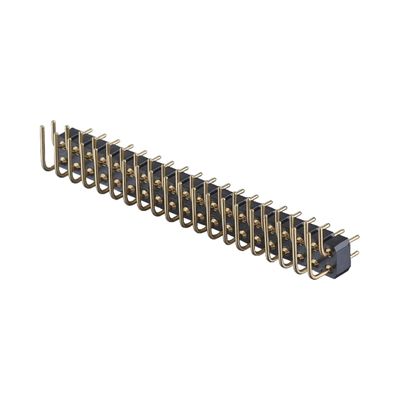 2.54mm Обработанный женский заголовок правого угла SMT SMD однорядный 1-40pin PCB соединитель