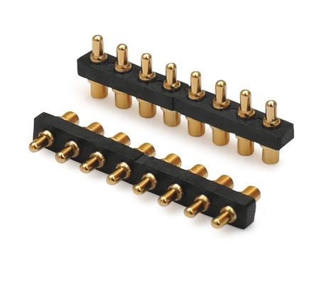 2.54мм Пич Пого Пин Коннектор Спринг 8pin H1.5mm SMT Type Gold Plated Brass Connector