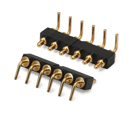 2.54mm Pitch Male 5 Pin PCB Connector Пролетно загруженный Pogo Pin Connector Дип тип