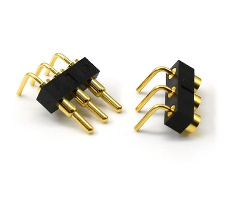 3.0 мм ширина 3 пин Золотопокрытый SMT тип Автомобильный латунь Pogo Pin соединитель для PCB