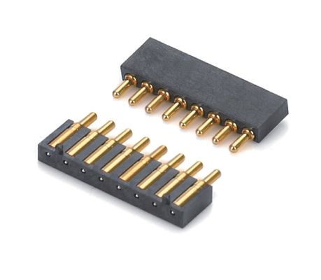 2.5mm Pitch Brass C6801 3 Pin SMT Type Мужской заголовок Pogo Pin Connector черный пластик