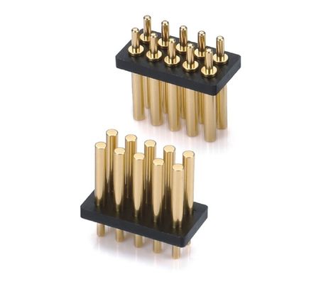2.5mm Pitch Brass C6801 3 Pin SMT Type Мужской заголовок Pogo Pin Connector черный пластик