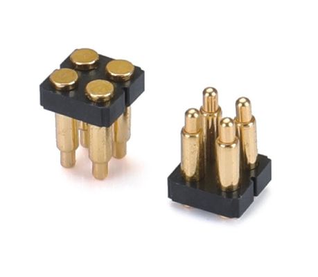 2.5mm 4 Pin Pogo Connector H3.5mm SMT Type Gold Plated Brass Pogo Connector (Сключатель для подключения к Пого)