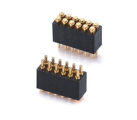 1.27мм Pogo Pin Connector h1.5mm L8.0 Dip Type Gold Plated Brass Connector 10 пин