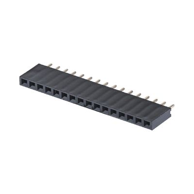 Женский подключатель заголовка 1 * 40 PA6T Черный подключатель правого угла 2,54 мм Печать H8,5 мм