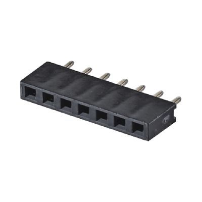 Женский подключатель заголовка 1 * 40 PA6T Черный подключатель правого угла 2,54 мм Печать H8,5 мм