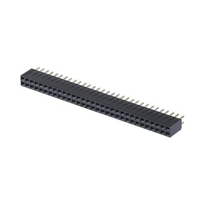 Женский подключатель заголовка 1 * 40 PA6T Черный подключатель правого угла 2,54 мм Печать H8,5 мм