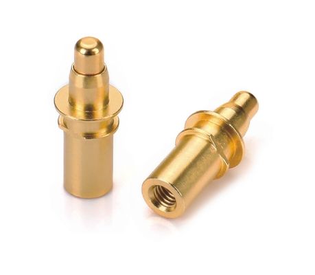 Мужчина сварщик 9,5 мм Pogo Pin Connector Brass 3,2 мм Высота пружина загруженная позолоченная