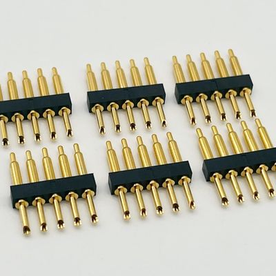 Сплавный тип Pogo Pin Connector 2.54mm Pitch 1x5P Мужской весенне загруженный Pogo Pin