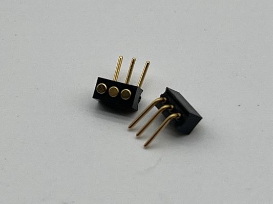 1.27мм 3pin Right Angle Dip Type Brass Spring Loaded Magnetic Pogo Pin Connector (Подъемный магнитный коннектор для подъемного звена)