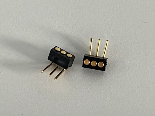 1.27мм 3pin Right Angle Dip Type Brass Spring Loaded Magnetic Pogo Pin Connector (Подъемный магнитный коннектор для подъемного звена)