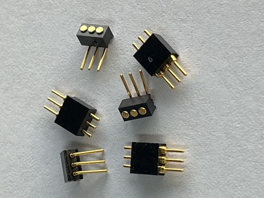 1.27мм 3pin Right Angle Dip Type Brass Spring Loaded Magnetic Pogo Pin Connector (Подъемный магнитный коннектор для подъемного звена)