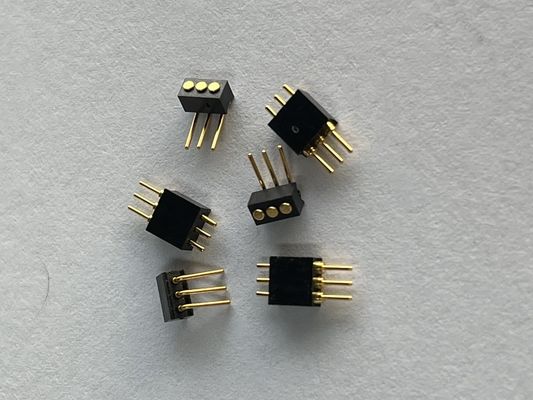 1.27мм 3pin Right Angle Dip Type Brass Spring Loaded Magnetic Pogo Pin Connector (Подъемный магнитный коннектор для подъемного звена)