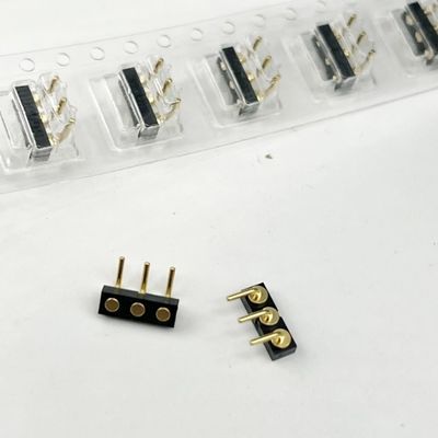3p 2,54 мм весенне-нагруженный женский шаровой пластмасс магнитный Pogo Pin соединитель