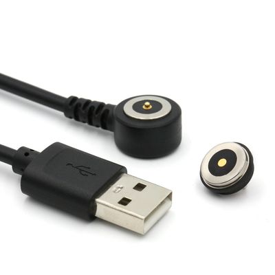 2 штифта магнитный Pogo Pin соединительный кабель к USB Type A M Белый кабель