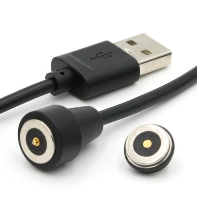 2 штифта магнитный Pogo Pin соединительный кабель к USB Type A M Белый кабель