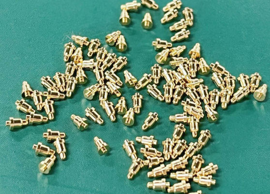 Мужской пружинный шприц покрыт золотом для 3,00 мм Pogo Pin Connectors -40 °C-105 °C