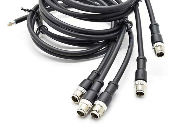 M12 8Pin X-код Круговой разъединитель Вставка щит Задняя винтовая панель Монтаж PG9 Для Cat6a Ethernet сигналов мониторинга