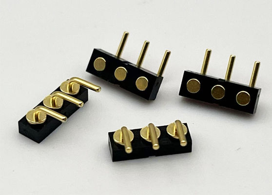 3p 2,54 мм весенне-нагруженный женский шаровой пластмасс магнитный Pogo Pin соединитель