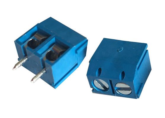 5.00mm Pitch 02p Female Straight PCB Connector Синий конечный блок соединителя