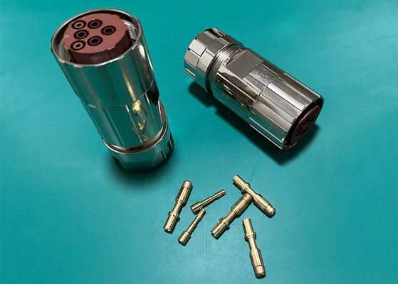 Круговое M40 силовое соединитель 6 штифтов серво-кодер женский крамп проволока