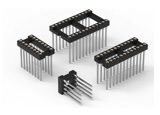 Обработанный Круглый Пиновый Заголовок SMT Тип PCB H3.0mm 6 Pin - 64 Pin IC Socket