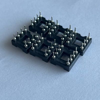 2.54mm 8 Pin IC Socket Connector Female Straight Pin Header PBT Изоляционный материал Черный