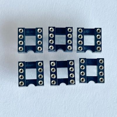 2.54mm 8 Pin IC Socket Connector Female Straight Pin Header PBT Изоляционный материал Черный
