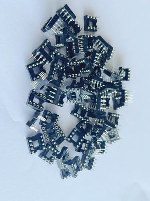 2.54mm 8 Pin IC Socket Connector Female Straight Pin Header PBT Изоляционный материал Черный
