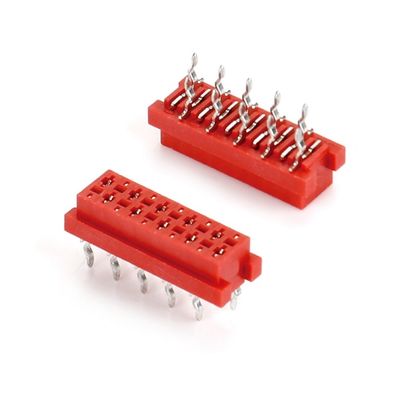2.54мм Пич IDC Стыковочный PCB соединитель прямой тип микро совпадение красный кабель мужской соединитель