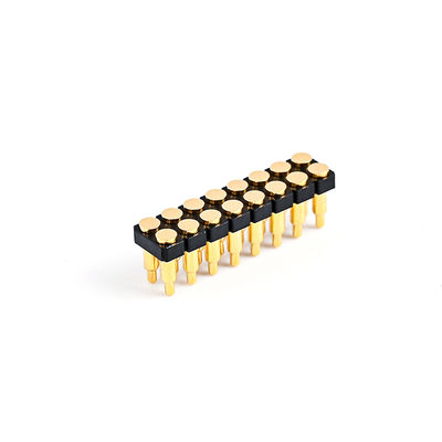 2.54мм 16P Pogo Pin Connector SMT Type Gold Plated Brass Spring Loaded Pogo Pins (Пого-прикосновение с золотым покрытием)