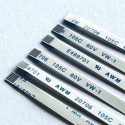 6 штифтов FFC плоский кабель Custom Awm 20706 105c 60v Vw-1 0.5mm Pitch 8 10 64P FFC FPC кабель
