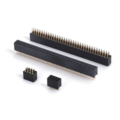 1.0 Женская головка погрузка двойной ряд прямой PA6T черный 2pin-100pin Board To Board соединитель