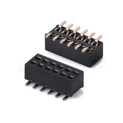 1.0 Женская головка погрузка двойной ряд прямой PA6T черный 2pin-100pin Board To Board соединитель